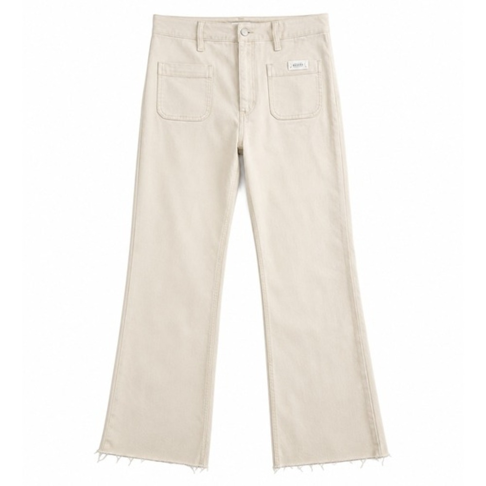 Blue By Artemis Malia Cropped Pants Size 12 Khaki Beige Built-In Sculpt NWT